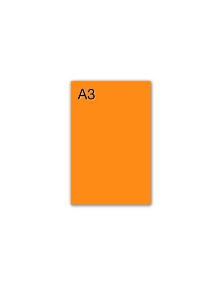 PAQ 50 CARTULINAS IRIS A3 250G NARANJA FLUORESCENTE