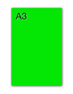 PAQ 50 CARTULINAS IRIS A3 250G VERDE FLUORESCENTE