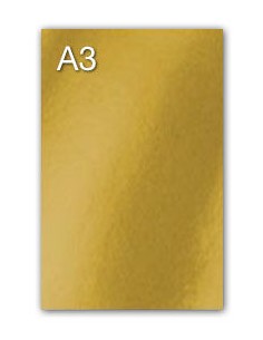 PAQ 50 CARTULINAS IRIS A3 280G ORO METALIZADO