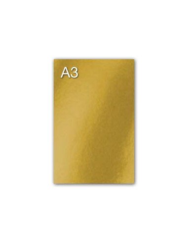 PAQ 50 CARTULINAS IRIS A3 280G ORO METALIZADO