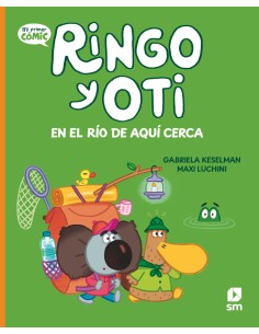 Ringo y Oti en el rio de aqui cerca