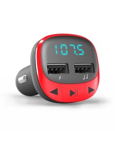 44825 transmisor FM 87,5 - 108 MHz Encendedor de cigarrillos Rojo