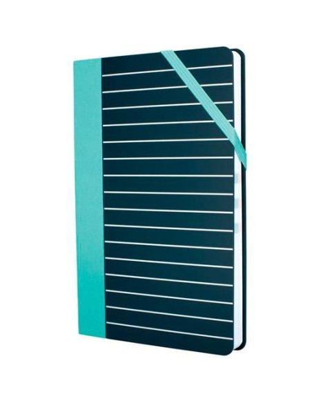 MILAN LIBRETA PAPERBOOK MEDIANA 208 PAG CIERRE CON GOMA 21X14,6X1,6 CM STRIPE -PACK 5U-