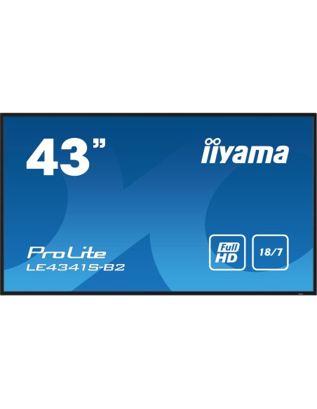 PROLITE LE4341S-B2 Pantalla plana para señalización digital 108 cm (42.5") LCD 350 cd / m² Full HD Negro 18/7