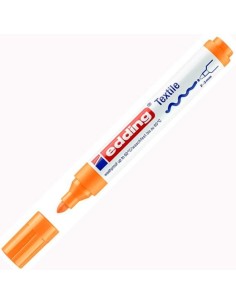 EDDING MARCADOR TEXTIL 4500 PERMANENTE PUNTA REDONDA NARANJA FLUOESCENTE - Pack de 10 unidades