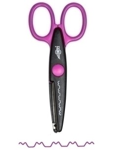 TIJERAS FAIBO DENTADA ROSA - Pack de 10 unidades