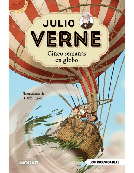 Julio Verne Cinco semanas en globo edicion actualizada ilustrada y adaptada