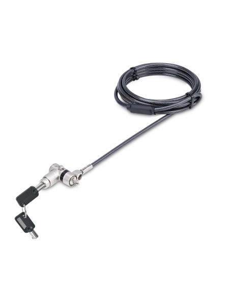 Cable de 2m Universal de Seguridad para Ordenador Portátil - Cable de Bloqueo Compatible con Noble Wedge/Nano/K-Slot - con Cerra