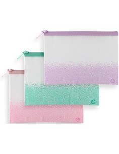 PAQ 6 BOLSA CREMALLERA A5 EVA BAG SERIE SENSE COLORES SURTI
