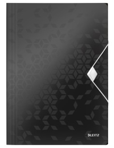CARPETA SOLAP.LEITZ WOW PP A4 NEGRO - Pack de 10 unidades 45990195