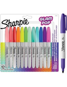 ESTUCHE 12 ROTULADORES SHARPIE FINO COLORES SURTIDOS