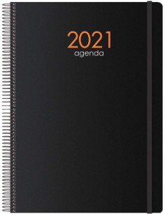 AGENDA SYNCRO DÍA PÁGINA 15 X 21 CM NEGRO DOHE 11620