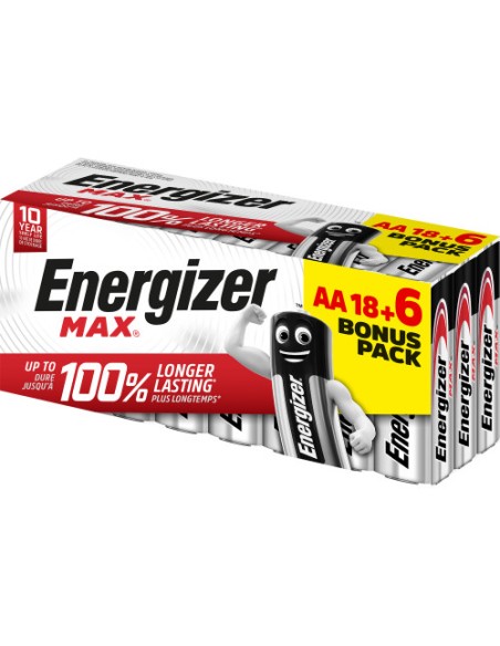 CAJA 18+6 PILAS ALKALINAS POWER TIPO LR6 (AA) ENERGIZER E303513102