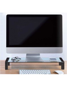 SOPORTE MONITOR OFFICE BOX CRYSTAL AIR NEGRO