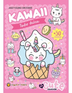 Juego y coloreo con stickers Kawaii 1