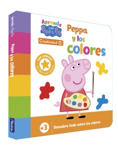 Peppa Pig Libro de carton Aprende Creatividad con Peppa Pig Peppa y los colores 3 anos