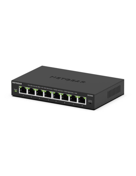 GS308E Gestionado L2/L3 Gigabit Ethernet (10/100/1000) Energía sobre Ethernet (PoE) Negro