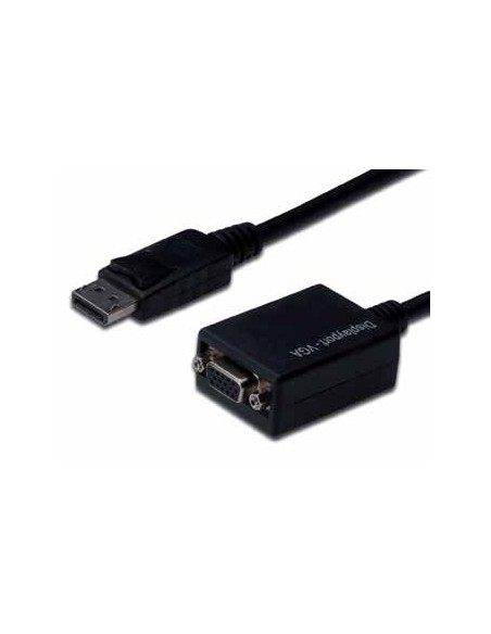 AK-340410-001-S adaptador de cable de vídeo 0,15 m DisplayPort VGA (D-Sub) Negro