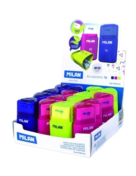 MILAN AFILABORRAS TRI SERIE ACID -CAJA EXPOSITORA 16U- C/SURTIDOS