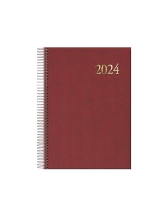12734 Agenda diaria 336 páginas Borgoña