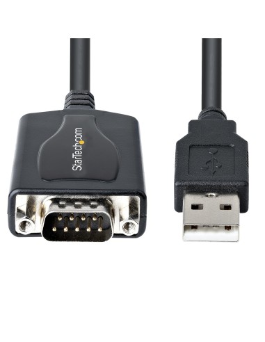 Cable de 91cm USB a Serie con Retención de Puerto COM, Conversor DB9 RS232 Macho a USB, Adaptador USB a Serie para PLC/Impresor