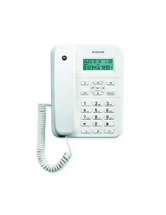 CT202 Teléfono analógico Identificador de llamadas Blanco