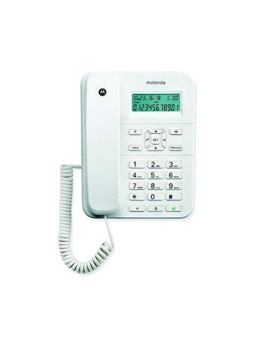 CT202 Teléfono analógico Identificador de llamadas Blanco