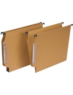 GRAFOPLÁS CARPETA COLGANTE VISOR LATERAL CARTULINA FOLIO LOMO V KRAFT -50U-