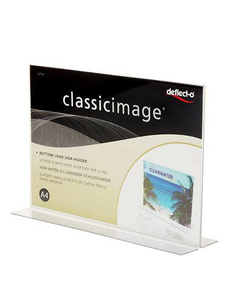 47701 portacartel y stand de información Portacarteles A4 Poliestireno (PS) Transparente