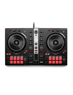 INPULSE 300 MK2 Controladora con opción de realizar scratch utilizando discos de vinilo Negro, Rojo