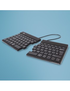 Teclado ergonómico R-Go Split Break con software de pausa, teclado dividido ergonómico, QWERTY (ES), bluetooth, negro
