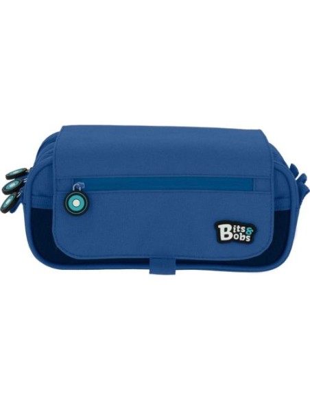 PORTATODO TRIPLE SOLAPA BITS ampBOBS AZUL 23X10X10 CM