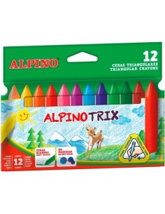 ESTUCHE 12 CERAS BLANDAS ALPINOTRIX COLORES SURTIDOS