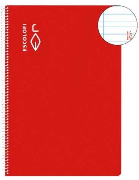 PAQ 5 BLOC CUARTO 50H 70G PAUTA MONTESSORI 35 ROJO