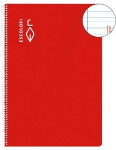 PAQ 5 BLOC CUARTO 50H 70G PAUTA MONTESSORI 5 ROJO