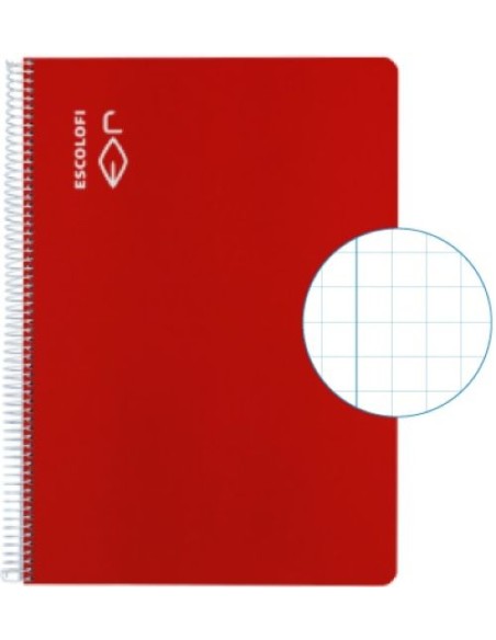 PAQ 5 BLOC FOLIO 50H 70G CUA 8X8 ROJO