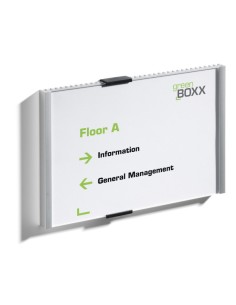 480523 portacartel y stand de información Portacarteles Acrílico Plata