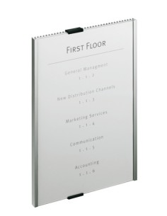 Info Sign Acrílico, Aluminio Plata