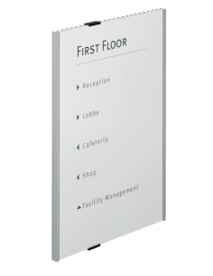 Info Sign Acrílico, Aluminio Plata