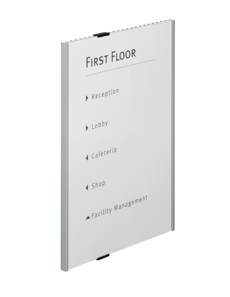 Info Sign Acrílico, Aluminio Plata