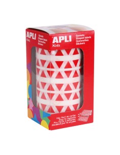 ROLLO GOMETS TRIANGULAR APLI 10.5MM ROJO 4865