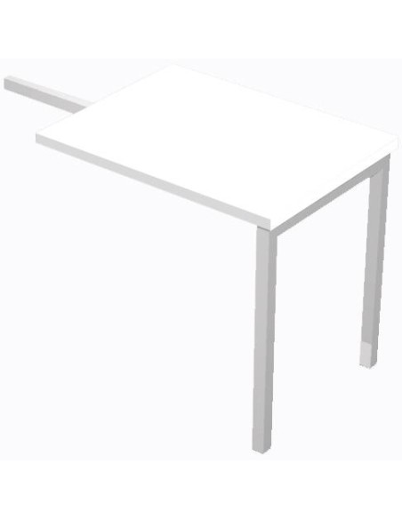 ARTEXPORT ALA LATERAL MESA VENERE D60 CON 2 PATAS TABLERO 22MM BLANCO