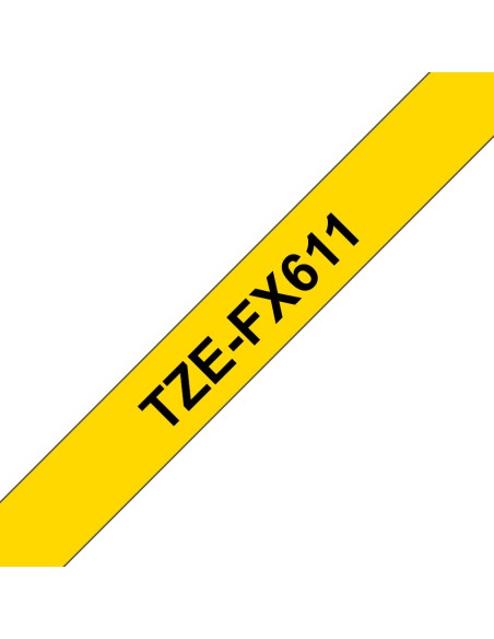 TZE-FX611 cinta para impresora de etiquetas Negro sobre amarillo