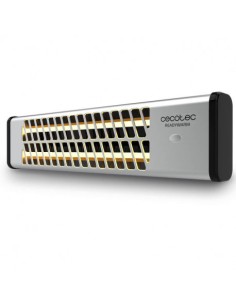 05323 calefactor eléctrico Interior Negro, Acero inoxidable 1200 W Calefactor eléctrico de cuarzo