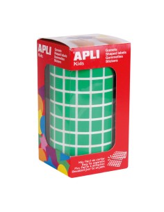 ROLLO GOMETS APLI CUADRADO 10MM VERDE 4874