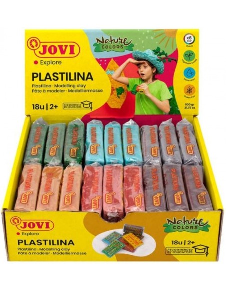 C 18 tacos plastilina jovi 70 pequena 50g colores nature