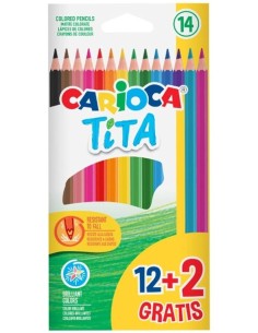 ESTUCHE 122 LAPICES DE COLORES HEXAGONALES TITA