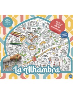 Mapa para colorear La Alhambra Espanol