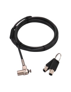 D31831 cable antirrobo Negro, Plata 2 m