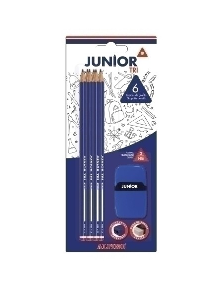 LAPIZ ALPINO JUNIOR - HB BLISTER 6 - Pack de 25 unidades